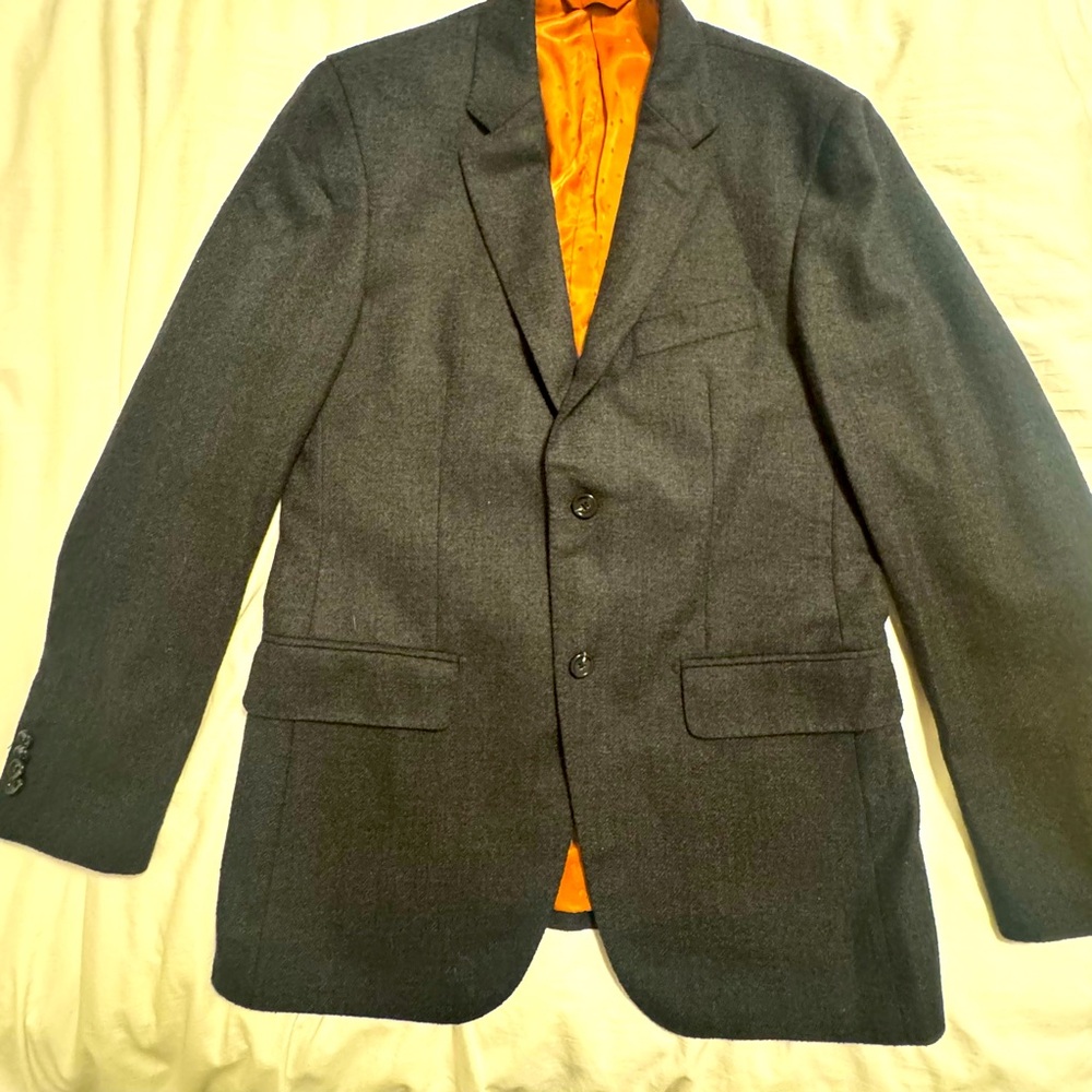 Privé Baroni Men's Gray Blazer 38R Italian Lanificio di Pray Wool Luxury Sport‎